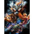 Алмазная мозаика на подрамнике 40x50 см. BoomBoomShop. Стражи стихий