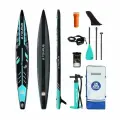 Сапборд туринговый SUP board TOURUS TS-RA01 14 426x58x15, гоночный сап борд, сап доска надувная двухслойная скоростная узкая