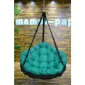 Качели подвесные Капля 120х115см черный/изумрудный