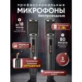 Микрофон караоке 2шт / микрофон беспроводной / микрофон для вокала с LED-дисплеем