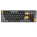 Aigo A100 Wired/2.4G Wireless Dual-Mode Customizable Gaming And Office Mechanical Keyboard Full Anti-Ghosting Hot-Swappable Rechargeable Black Sugar Color K Yellow Switch