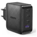 Сетевое зарядное устройство Ugreen USB-A + 3xUSB-C 65 Вт GaN Tech Fast Charger EU, черный (70774)