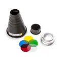 Узкоугольная насадка с цветными фильтрами, сотами байонет Broncolor Fotokvant SNOOT-22-BR тубус