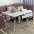 77х58 (116) см Раскладной кухонный стол с ящиком, для кухни, столовой, дачи и дома, с металлическими ножками