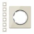 Комплект. Рамка OneKeyElectro стеклянная одинарная, цвет бежевый (7 шт.)