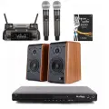 Домашняя караоке система с микрофонами и акустикой SkyDisco Karaoke Home Set 3+B77BT