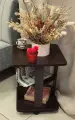 Журнальный столик квадратный на колесах