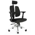 Кресло компьютерное FALTO ALPHA (корсетная спинка, ткань, черный)