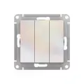 Выключатель трехклавишный Schneider Electric (Systeme Electric) Atlas Design механизм жемчуг ATN000431 10шт