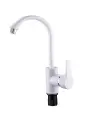 Смеситель для кухни, РМС PL5-017F-1, с поворотным изливом, ABS-пластик, белый, гарантия