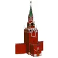 Сборная модель Умная Бумага Спасская башня Московского Кремля (219) красный
