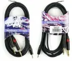 Аудио Y-кабель jack 3.5мм -> 2 x jack 6.35мм AuraSonics J35Y2J63-3, 3м