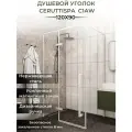 Душевой уголок Ceruttispa 118x88 C1AW стекло прозрачное, профиль белый