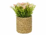 Искусственный цветок в плетёном кашпо, 20 см, Koopman International