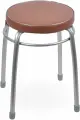 Табурет Nika Элит (ТЭЛ1), металл/искусственная кожа, цвет: коричневый