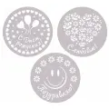 Мультидом Набор трафаретов для торта DH80-241, 3 шт, белый