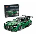 Конструктор суперкар Mercedes GT R Green Goblin зеленый, совместим с лего техник, масштаб 1:14, 1460 деталей.