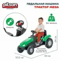 Детская каталка Pilsan Mega, трактор с педалями, цвет зеленый
