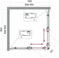 Душевой уголок BelBagno Uno 90х90 UNO-195-A-2-90-P-Cr профиль Хром стекло рифленое