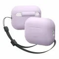 Силиконовый чехол для AirPods Pro 2, Elago с ремешком фиолетовый (1 шт)