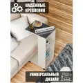 Стол журнальный со стеклом прикроватный на колесиках