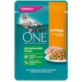 Влажный корм для кошек Purina ONE при домашнем образе жизни с курицей и морковью 75 г х 52 шт