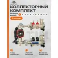 Коллектор для теплого пола на 2 контура с насосом 25/6, смесительным узлом 1035 до 40 кв/м