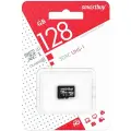 Карта памяти SmartBuy microSDXC 128 ГБ Class 10, UHS Class 1, R/W 90/25 МБ/с,  RU, 1 шт., черный