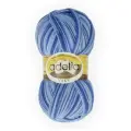Пряжа Adelia JAKE 75% шерсть, 25% нейлон №18 зеленый/т.зеленый/т.серый - 5 мотков по 100 г