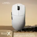 Игровая мышь LAMZU Maya X, Легкая беспроводная мышь 47 г, приемник 8k, pixart3950,30000dpi，белое