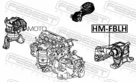 FEBEST HM-FBLH подушка двигателя левая HONDA