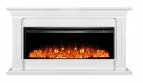 Каминокомплект Elekam Tirana с очагом Pulsar 38 белый, МДФ, пульт д/у