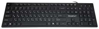 Клавиатура проводная игровая Bosston K820, Русские буквы, проводная, клавиатура, 104 клавиш, USB, черный