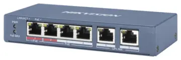 Коммутатор Hikvision DS-3E0106P-E/M 6x100Mb 4PoE+ 35W неуправляемый