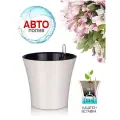 Горшок Акиби с поддоном и автополивом Комфорт, 2.5 л, 18x17 см, кремовый