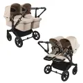 Детская коляска 2 в 1 для двойни и погодок Bugaboo Donkey5 Twin Black/Desert Beige