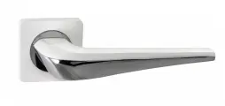 Ручка дверная Фиоре, матовый супер белый/хром блестящий