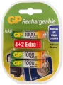 Аккумулятор GP Rechargeable 1000AAAHC4/2 AAA NiMH 1000mAh (6шт) блистер