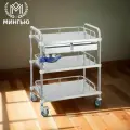 Столик манипуляционный, Тележка из нержавеющей стали,80*48*86cm
