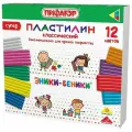 Пластилин классический пифагор эники-беники супер, 12 цветов, 240 грамм, стек,