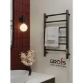 Полотенцесушитель Grois Агата GR-158, электрический, с таймером, стальной, черный