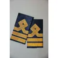 Погоны старшего помощника, торговый флот, фетровые, золотой галун, 5,3х9,5см