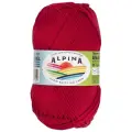 Пряжа ALPINA ANABEL 100% мерсеризованный хлопок 50 г 120 м 008 т. красный