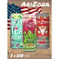 Холодный чай Аризона набор: Огурец, Вишня-Лайм, Арбуз, 3 шт по 650 мл, США