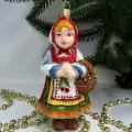 Irena-Co елочная игрушка, стекло Аленушка (12х7х6,5см)