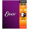 Струны для акустической гитары Elixir 16077 Light Medium Nanoweb Phosphor Bronze 12-56