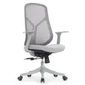 Кресло компьютерное FALTO KURAJ (без подголовника, сетка, ткань, цвет серый)