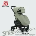 Детская прогулочная коляска Babalo future 2025 NEW Светло-зеленая, Рама черная, механическая спинка, сумка в комплекте