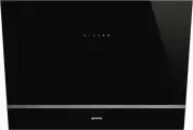 Вытяжка настенная, 80 см, чёрная, Smeg KV28N