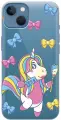 Силиконовый чехол на Apple iPhone 13 / Эпл Айфон 13 с рисунком Lady Unicorn